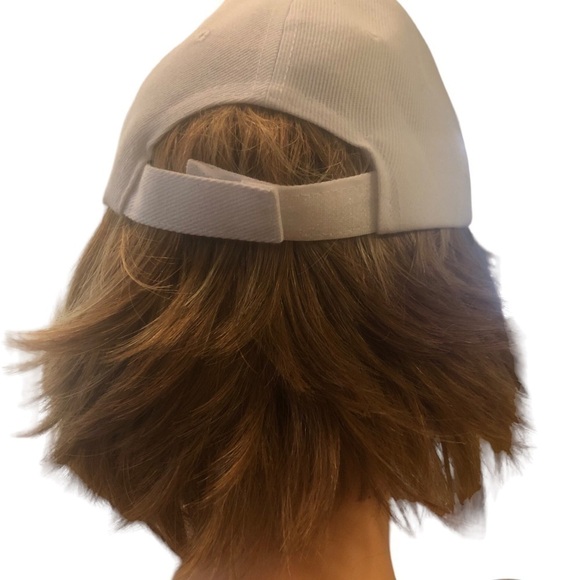 NYC Baseball Cap Embroidered White Pink Hook Loop Adjustable Back OS Casual - Picture 4 of 6